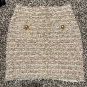Balmain High-rise Bouclé Mini Skirt Womens